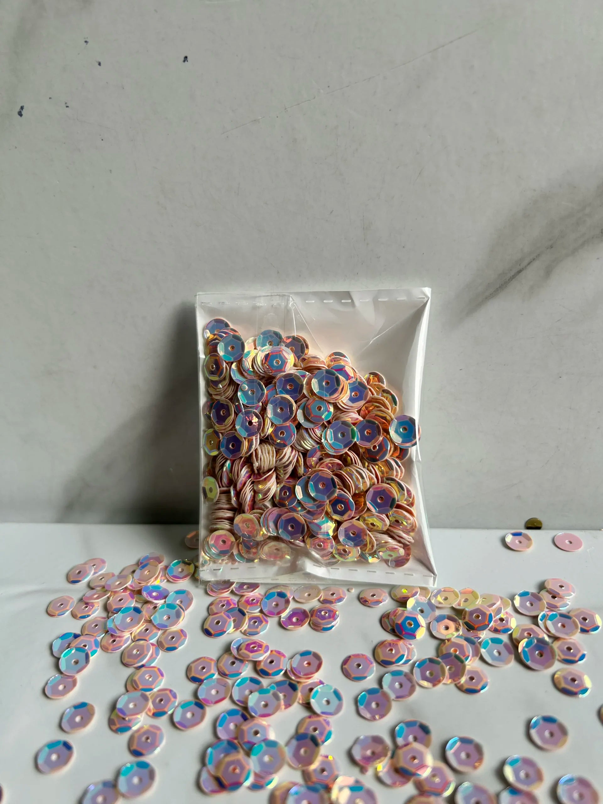 Peach Indian bowl Sequins (6mm)