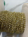 Sada-Golden Rhine Stone Chain (1Yard)