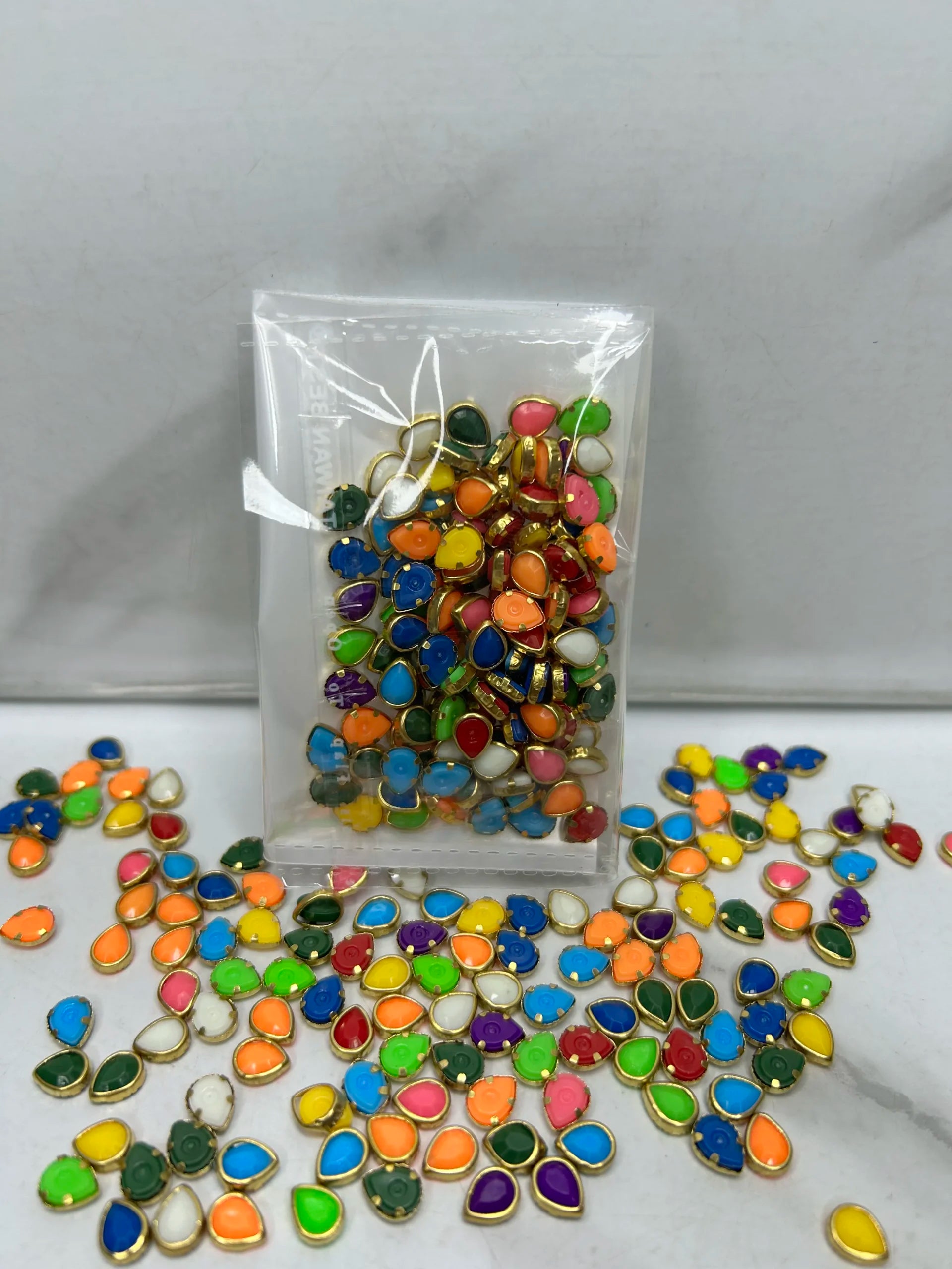 Mix-Color Drop Kundan (10G)