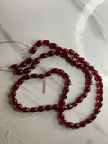 Maroon Marble Drop Beads (One-String)