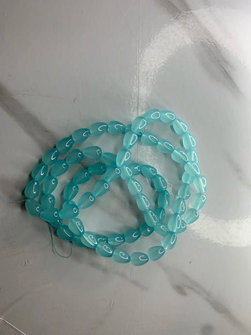 Aqua-Marble Drop Beads (One-String)