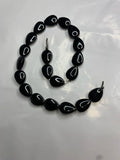 Black-Flat Drop Beads (20Pcs)