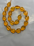 Amber-Flat Drop Beads (20Pcs)