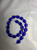 Blue-Flat Drop Beads (20Pcs)