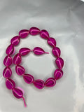 Pink-Flat Drop Beads (20Pcs)