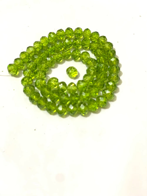 8mm-Mehndi Green Crystal (One-String)