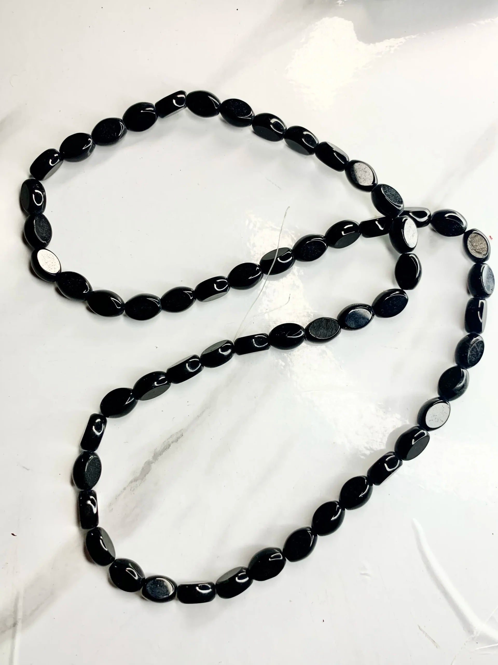 Black-Flat Beads (One-String)