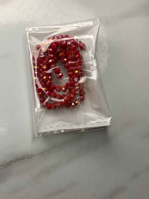 4mm-Matte Red Pearl (One-String)