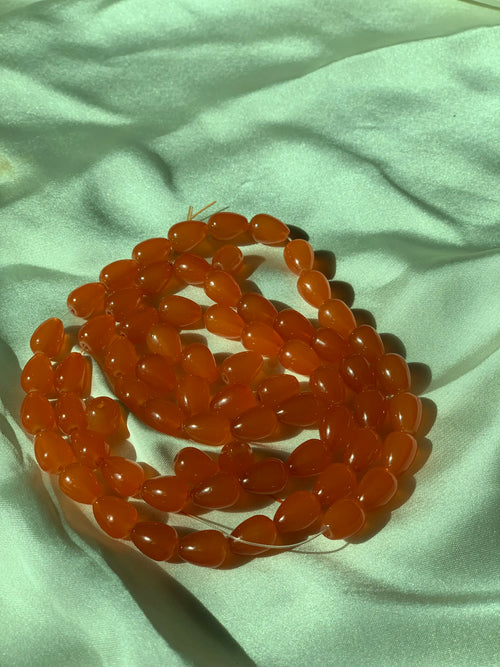 Amber-Marble Drop Beads (One-String)