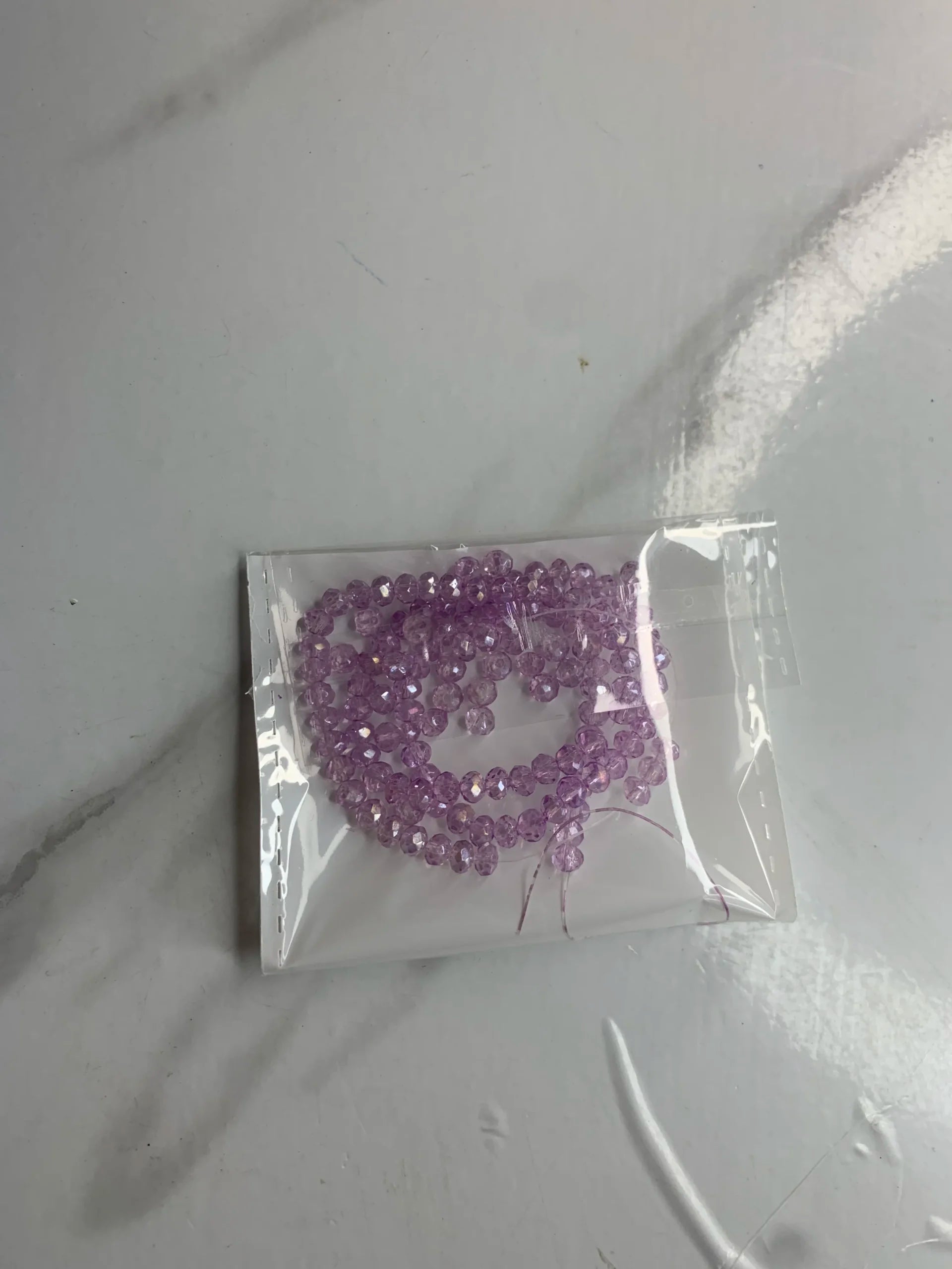 4mm-Light Purple Crystal(One-String)