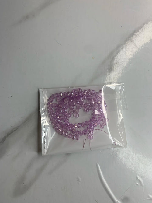4mm-Light Purple Crystal(One-String)