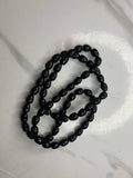 Black Marble Drop Beads (One-String)