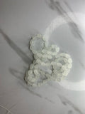 White Marble Drop Beads (One-String)