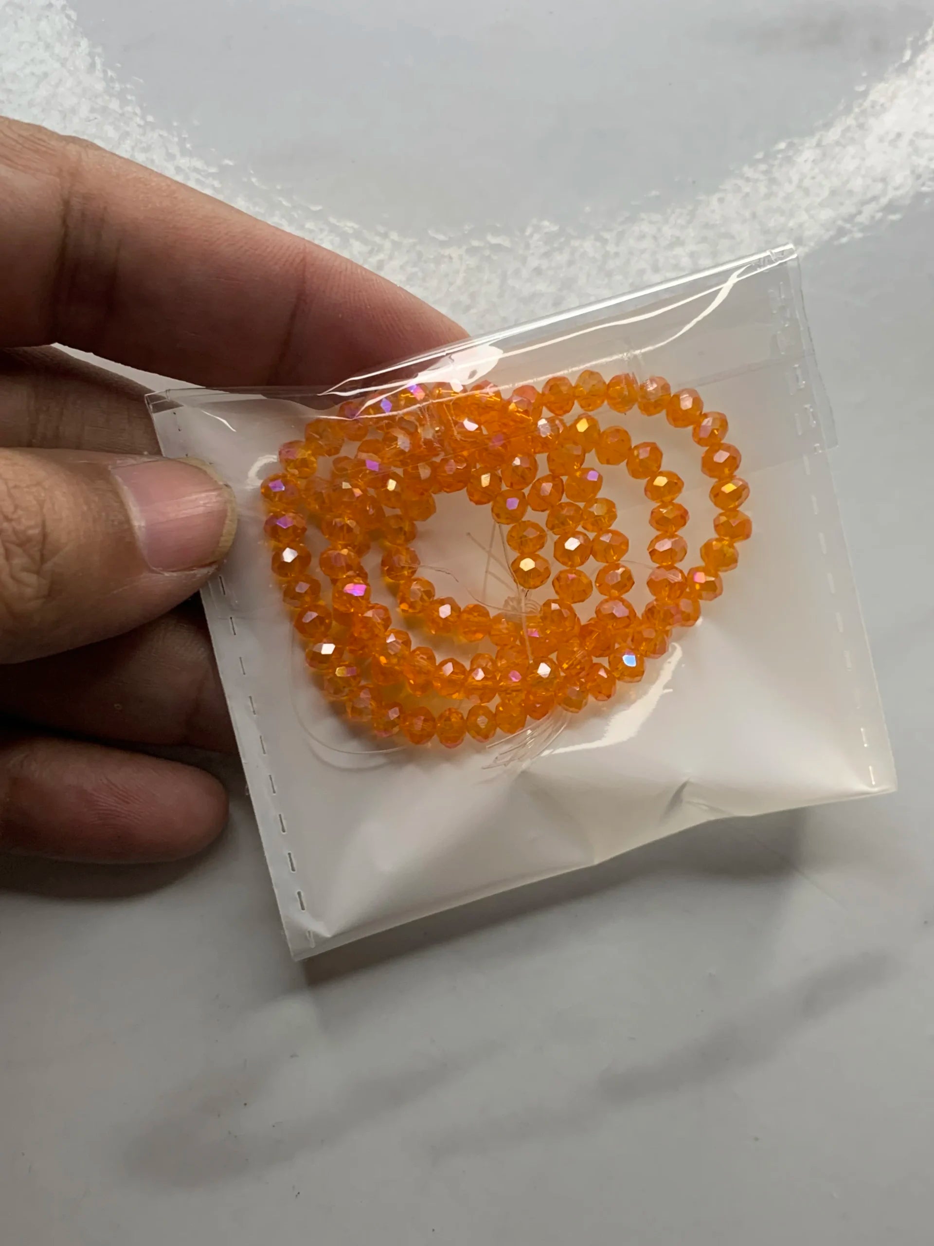 4mm-Orange Crystal (One-String)