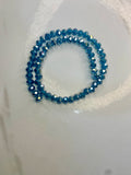 8mm- Aqua Blue Crystal (One-String)