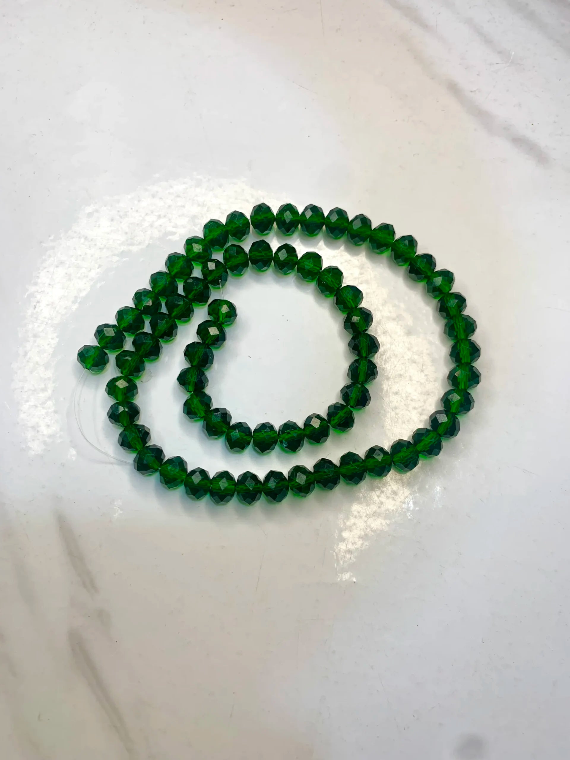 8mm-Dark Green Crystal (One-String)
