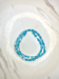 Aqua Blue-Cone Beads Crystal (One-String)