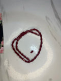 Maroon-Cone Beads Crystal (One-String)
