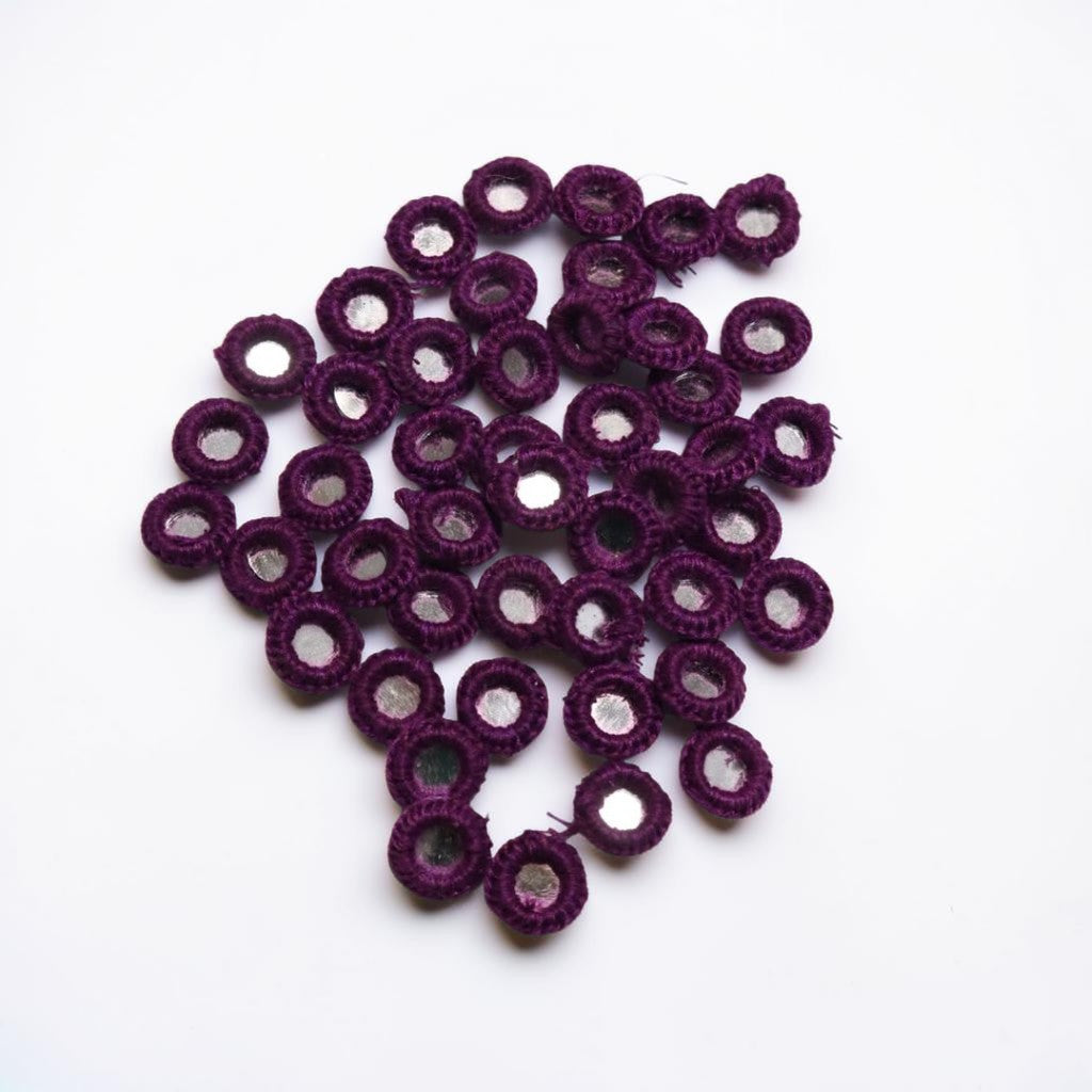 Purple Color Thread Mirror-50 Pcs