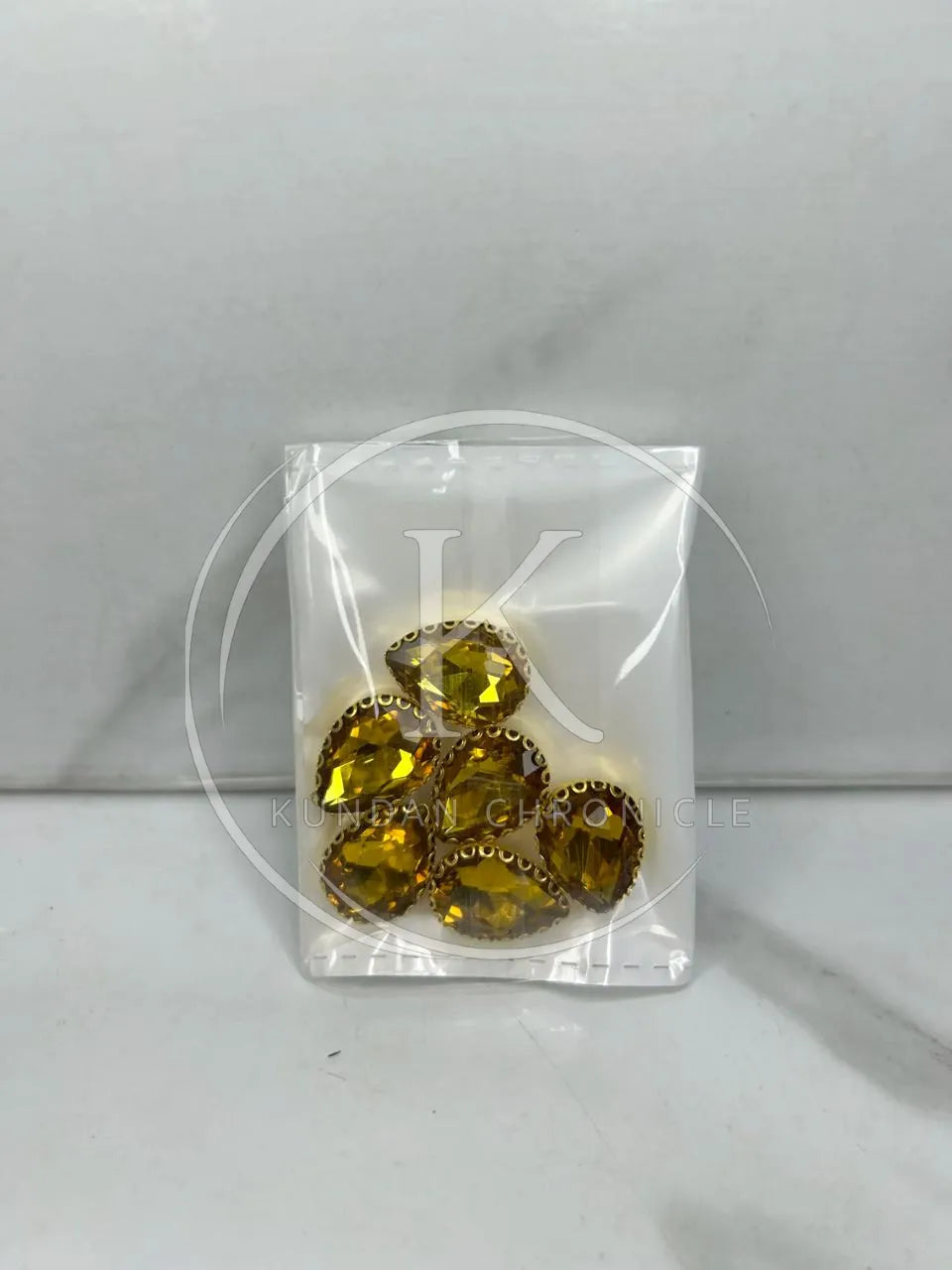 Gold Tear-Drop Stone(6Pcs)