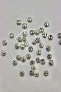 Silver-Swarovski Flower(6mm)-144Pcs