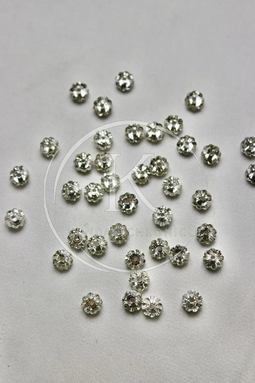 Silver-Swarovski Flower(6mm)-144Pcs
