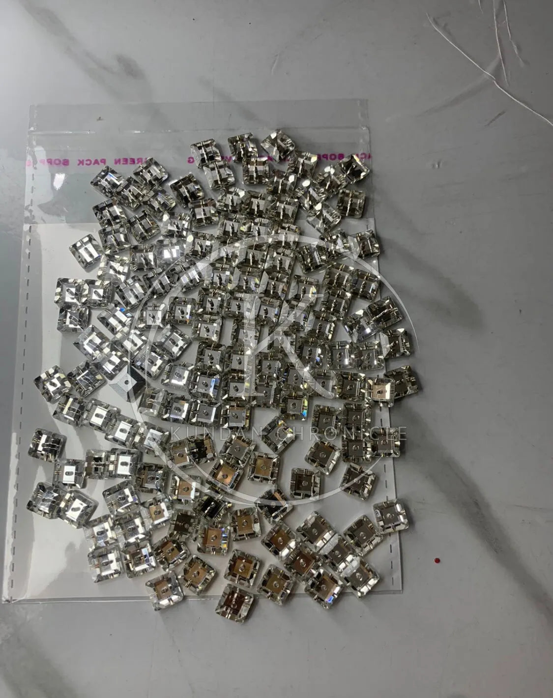 Silver Swarovski Square 8/8 Crystal-144Pcs