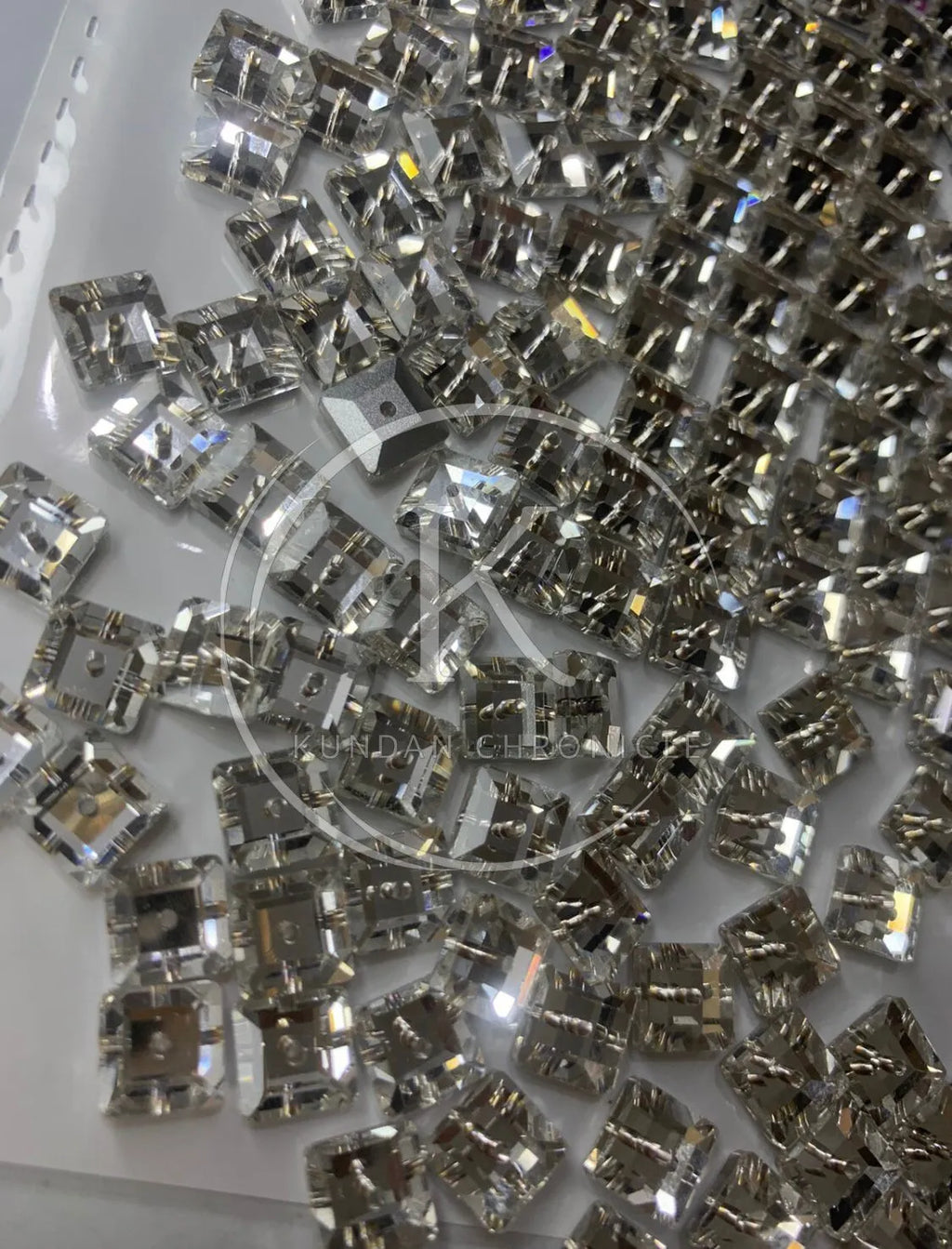 Silver Swarovski Square 8/8 Crystal-144Pcs