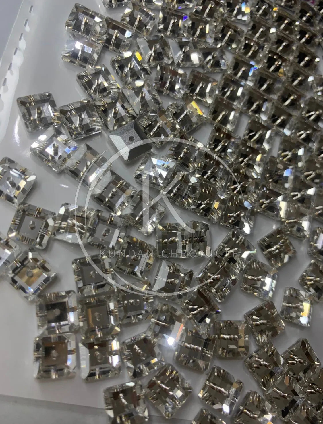 Silver Swarovski Square 8/8 Crystal-144Pcs