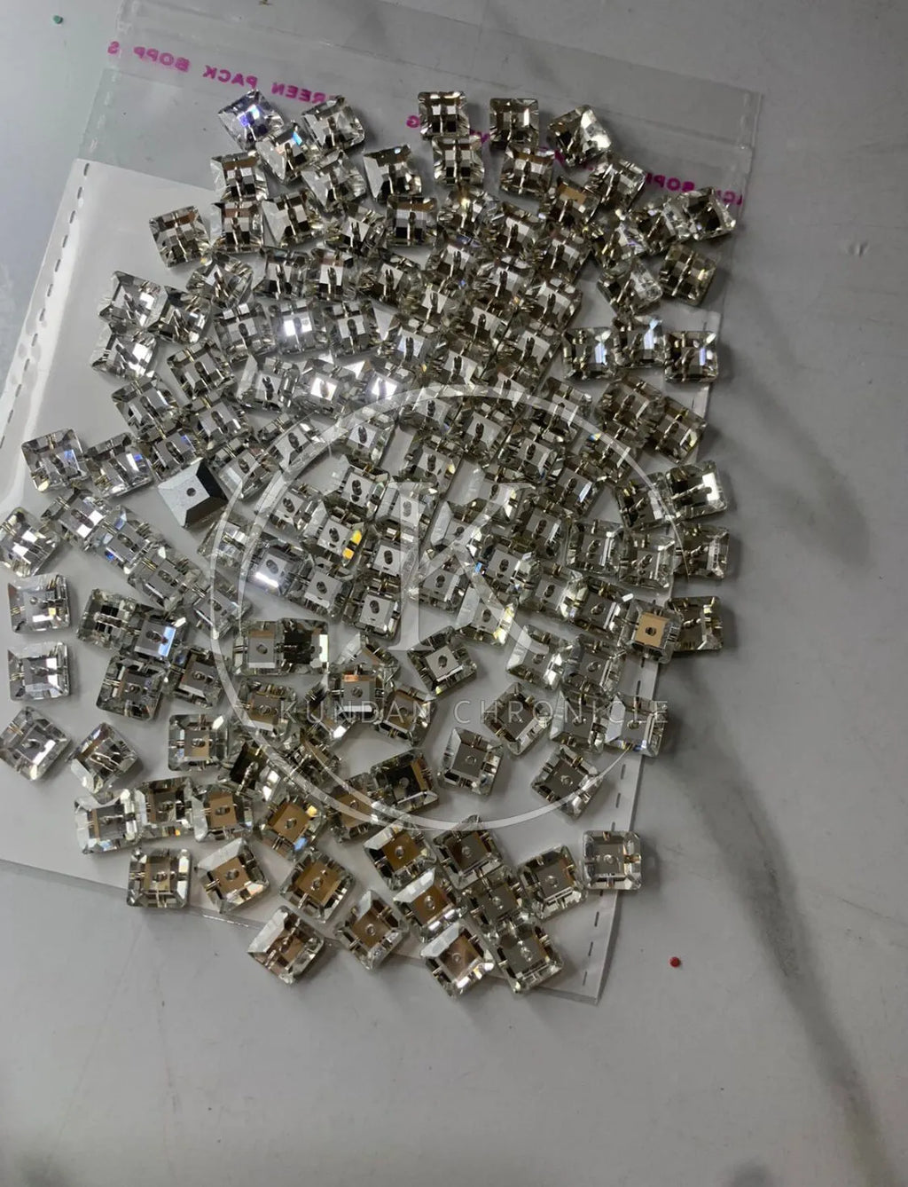 Silver Swarovski Square 8/8 Crystal-144Pcs