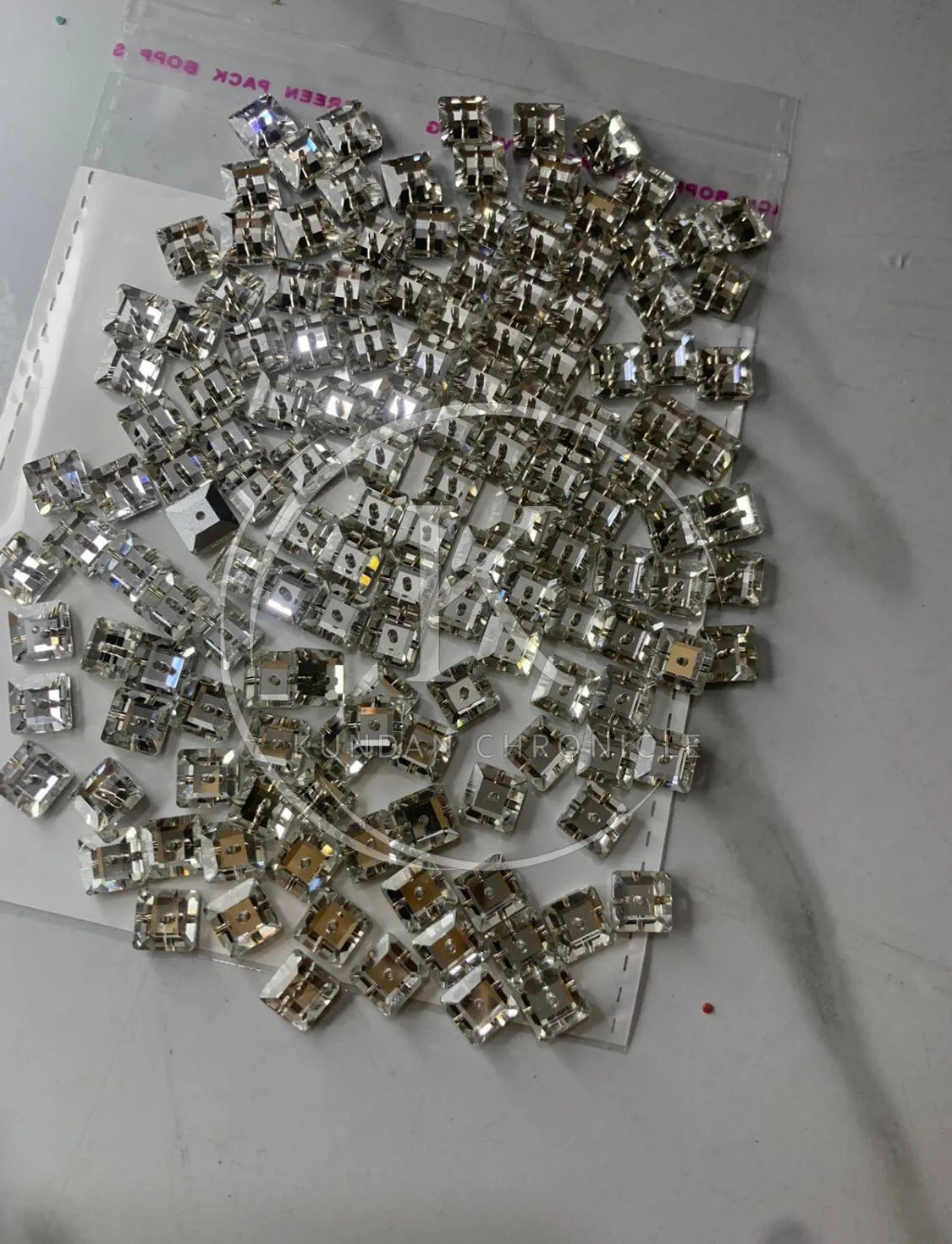 Silver Swarovski Square 8/8 Crystal-144Pcs