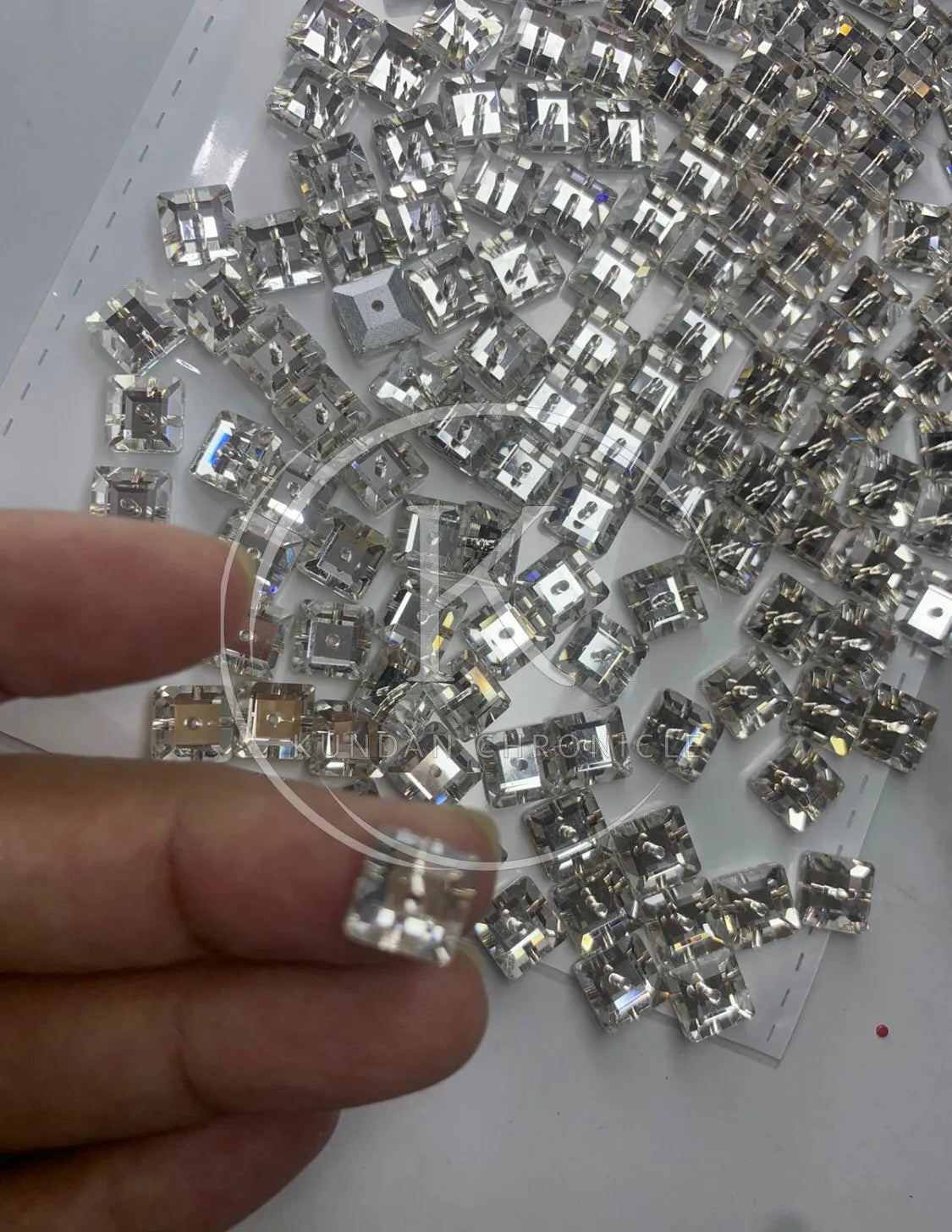 Silver Swarovski Square 8/8 Crystal-144Pcs
