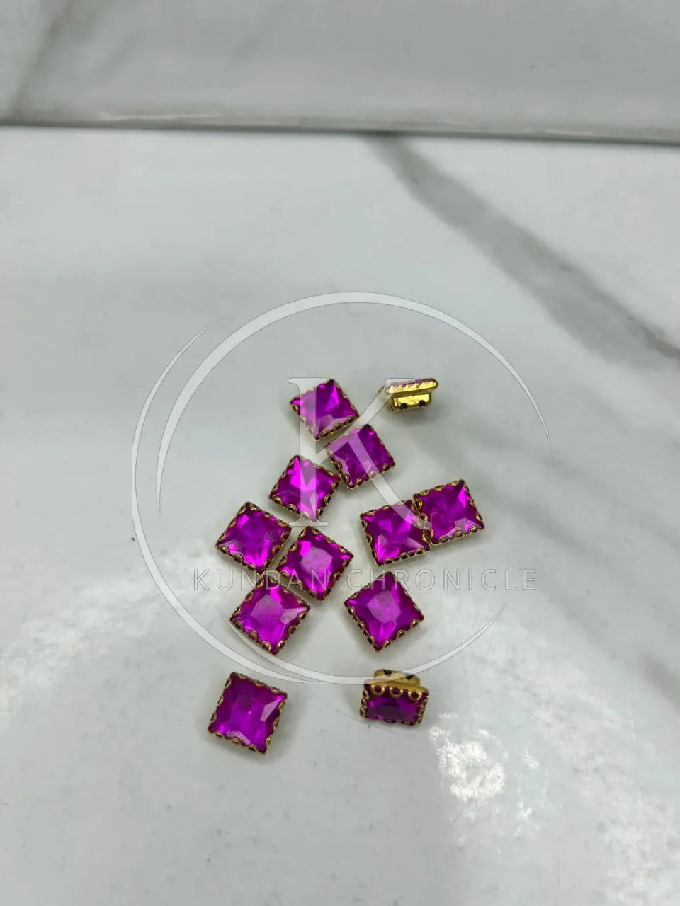 Pink Square-Stone Small (12Pcs)