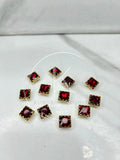 Red Square-Stone Small (12Pcs)