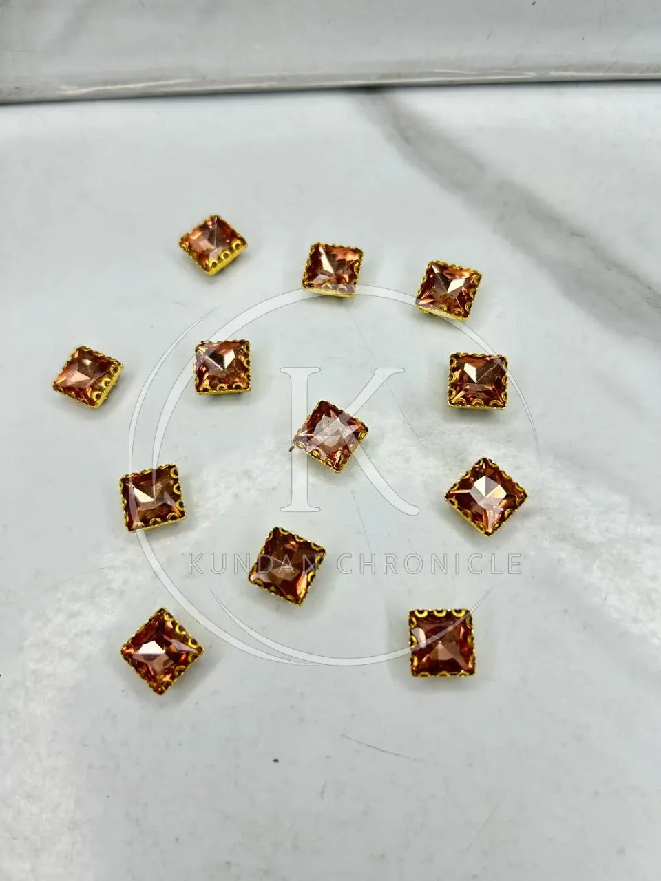 Baby Pink Square-Stone Small (12Pcs)