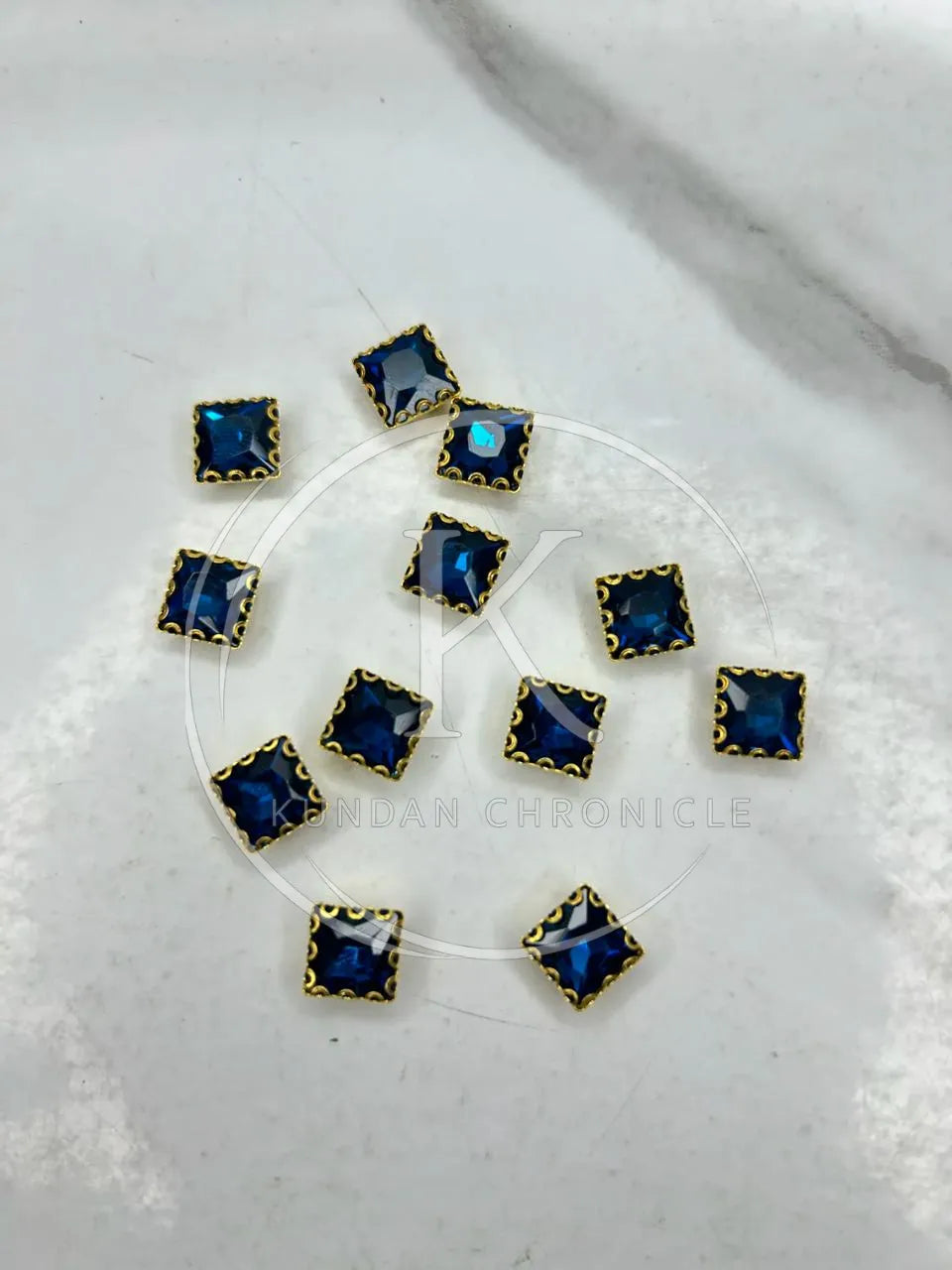 Blue Square-Stone Small (12Pcs)