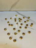 Champagne Gold BaseRound-Glass Stone Small(12Pcs)