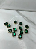 Green Rectangular-Stone Small (12Pcs)