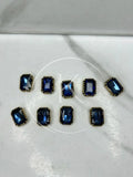 Dark Blue Rectangular-Stone Medium ( 6Pcs )