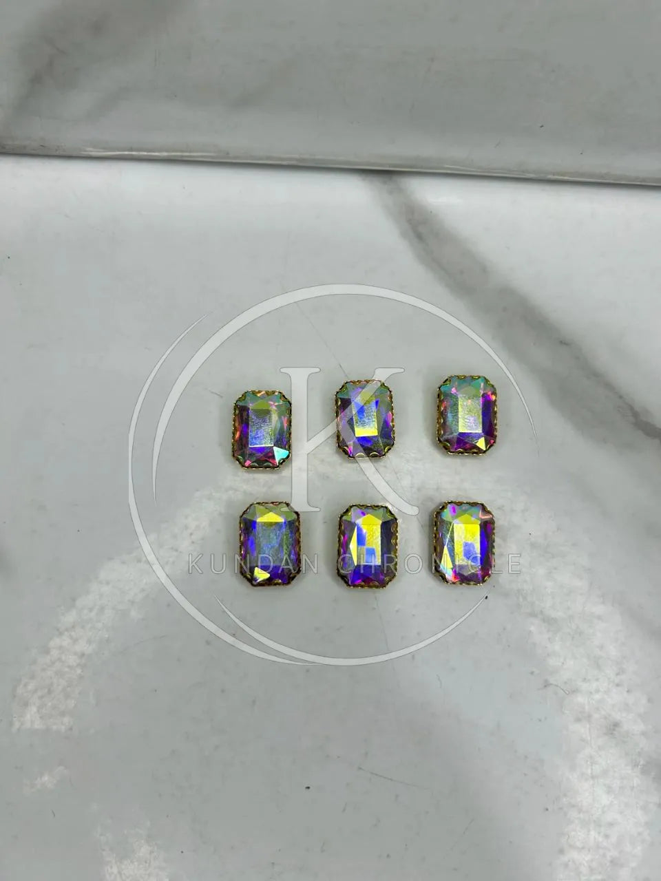 Multi Rectangular-Stone Medium ( 6Pcs )