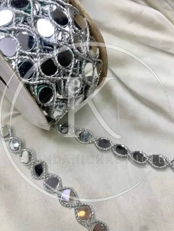 Round Mirror Silver Lace-5Gaze (Full Roll)