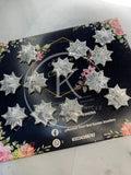 Bukram Silver Gotta Flowers (Small)-12Pcs