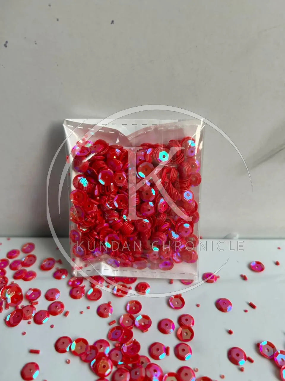 Red Matte Bowl Sequins (6mm)-10G