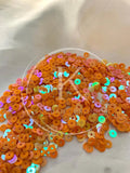 Orange Matte Sequins (Small)-10G