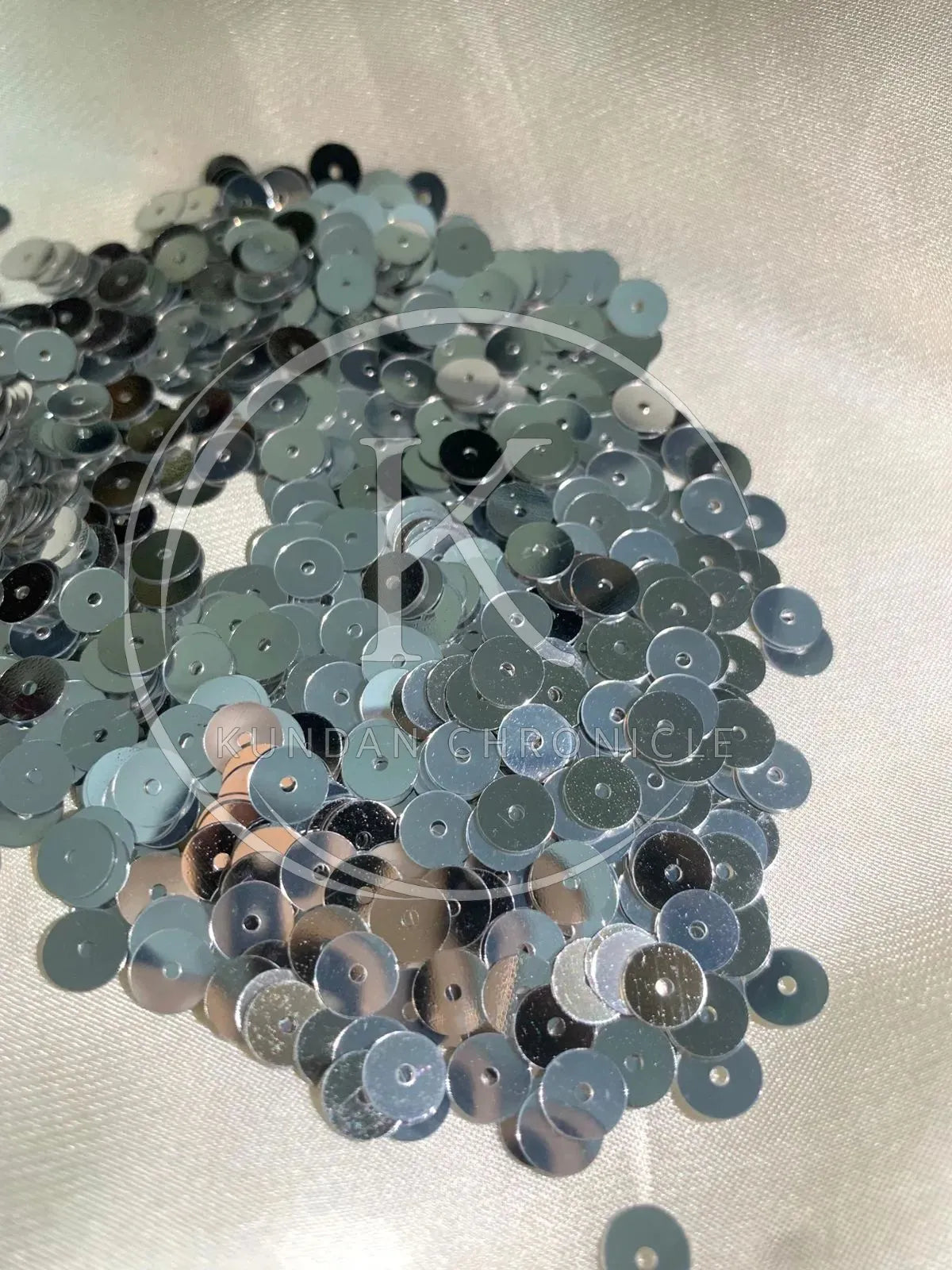 Silver Flat Sequins (6mm)-10G