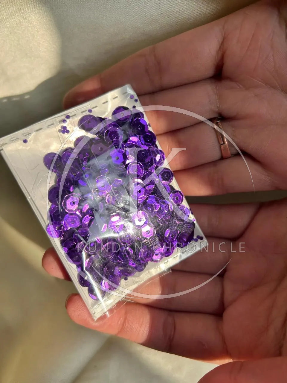 Purple Gloss Bowl Sequins (6mm)-10G