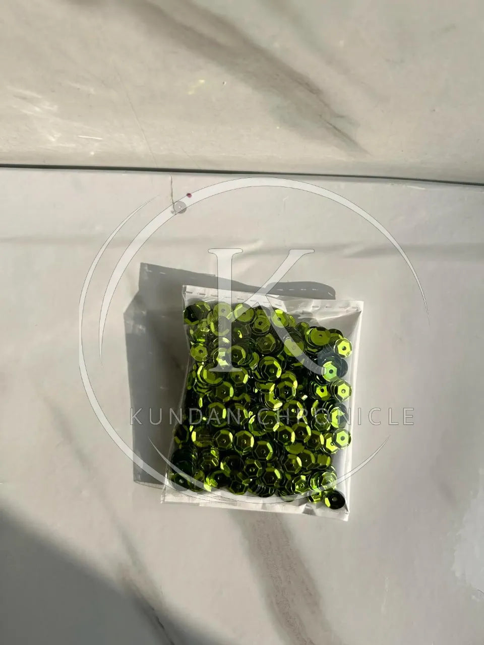 Green Gloss Bowl Sequins (6mm)-10G