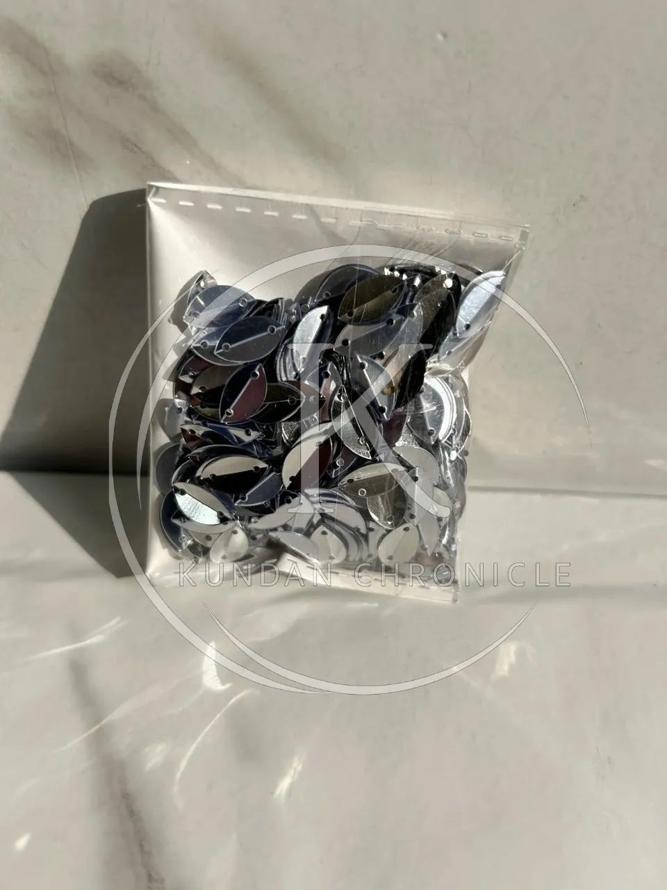 Leaf Sequins Silver-10G