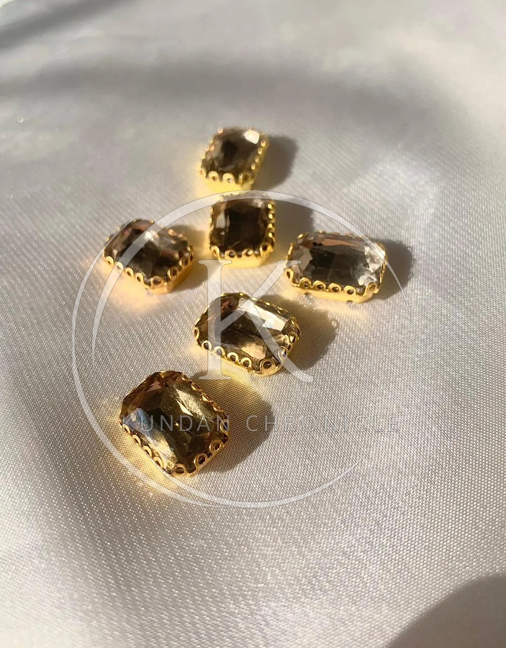 Champagne Rectangular Medium 10/14-6Pcs