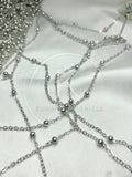 Silver Beaded Metal Chain-1Yard